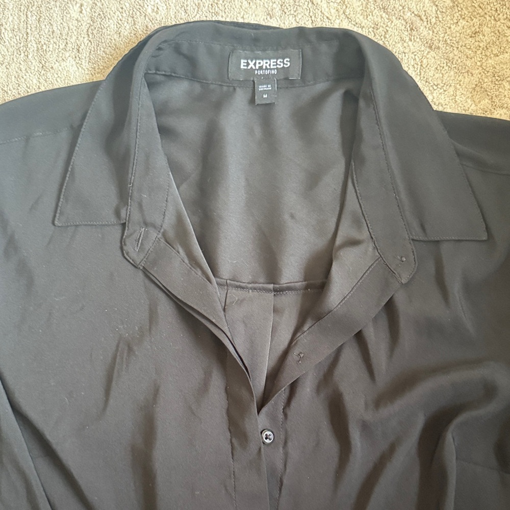 Express Black Button Down Shirt - image 2